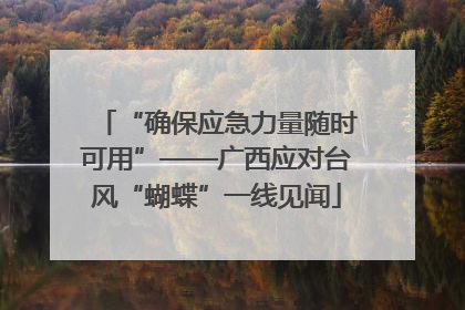 “确保应急力量随时可用”——广西应对台风“蝴蝶”一线见闻