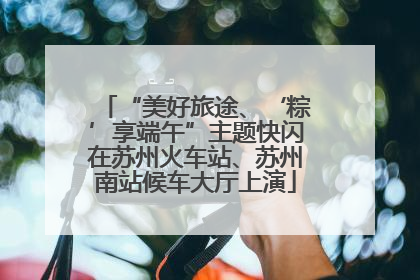 “美好旅途、‘粽’享端午”主题快闪在苏州火车站、苏州南站候车大厅上演