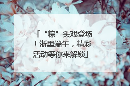 “粽”头戏登场！浙里端午，精彩活动等你来解锁