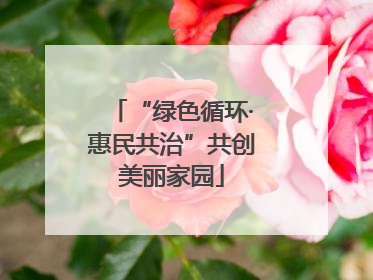 “绿色循环·惠民共治”共创美丽家园