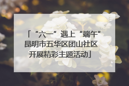 “六一”遇上“端午” 昆明市五华区团山社区开展精彩主题活动