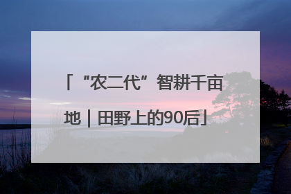 “农二代”智耕千亩地｜田野上的90后