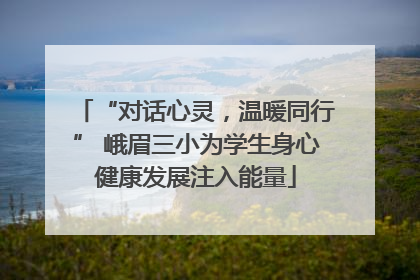 “对话心灵，温暖同行” 峨眉三小为学生身心健康发展注入能量