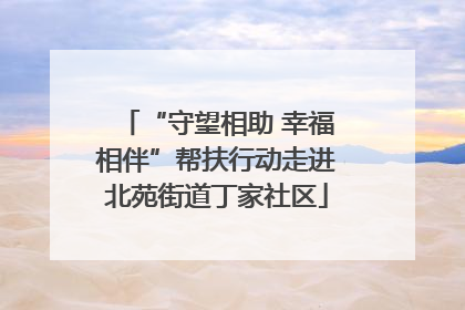 “守望相助 幸福相伴”帮扶行动走进北苑街道丁家社区
