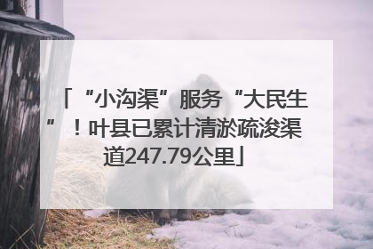 “小沟渠”服务“大民生”！叶县已累计清淤疏浚渠道247.79公里