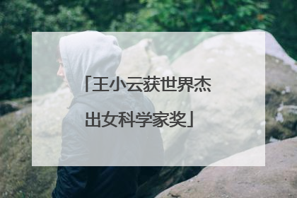 王小云获世界杰出女科学家奖