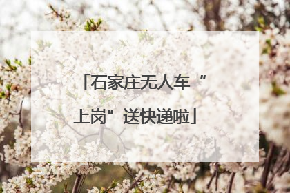 石家庄无人车“上岗”送快递啦