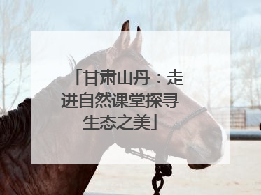 甘肃山丹：走进自然课堂探寻生态之美