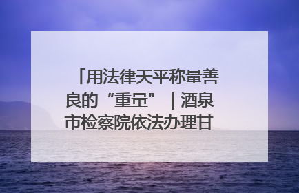 用法律天平称量善良的“重量”｜酒泉市检察院依法办理甘肃首例社区矫正对象见义勇为减刑案