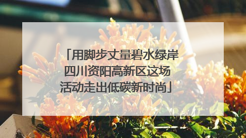用脚步丈量碧水绿岸 四川资阳高新区这场活动走出低碳新时尚