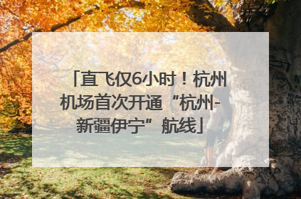直飞仅6小时！杭州机场首次开通“杭州-新疆伊宁”航线