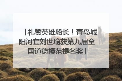 礼赞英雄船长！青岛城阳河套刘世瑜获第九届全国道德模范提名奖