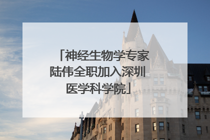 神经生物学专家陆伟全职加入深圳医学科学院