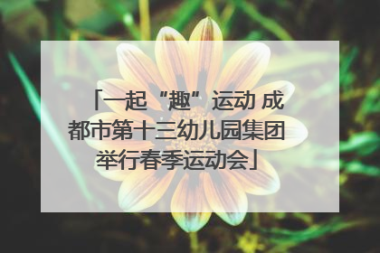 一起“趣”运动 成都市第十三幼儿园集团举行春季运动会