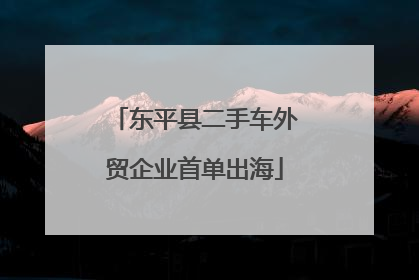 东平县二手车外贸企业首单出海