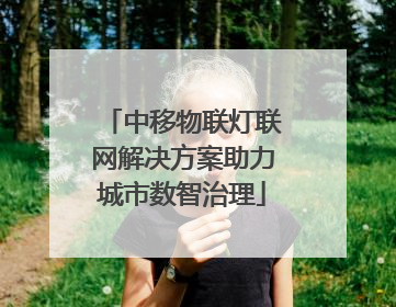 中移物联灯联网解决方案助力城市数智治理