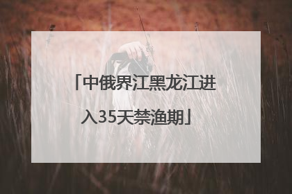 中俄界江黑龙江进入35天禁渔期