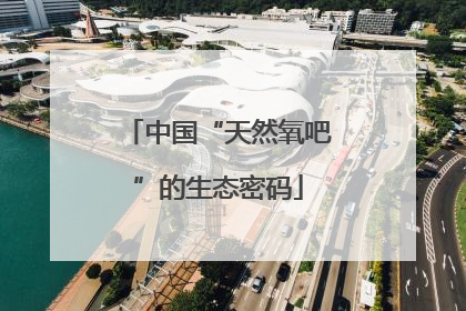 中国“天然氧吧”的生态密码