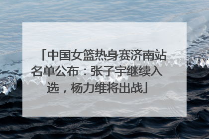 中国女篮热身赛济南站名单公布：张子宇继续入选，杨力维将出战