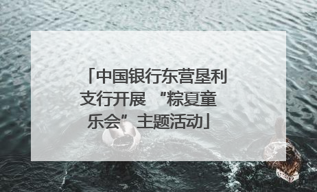 中国银行东营垦利支行开展 “粽夏童乐会”主题活动