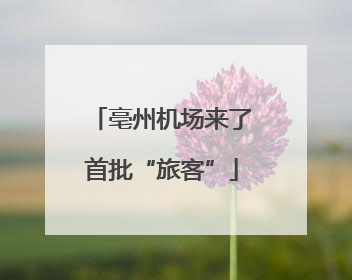亳州机场来了首批“旅客”