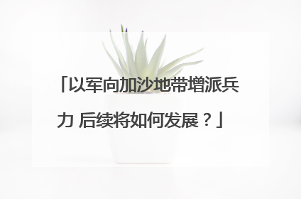 以军向加沙地带增派兵力 后续将如何发展？