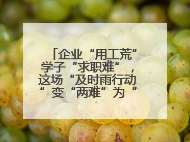 企业“用工荒”学子“求职难”，这场“及时雨行动”变“两难”为“双赢”