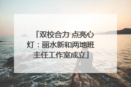 双校合力 点亮心灯：丽水新和两地班主任工作室成立