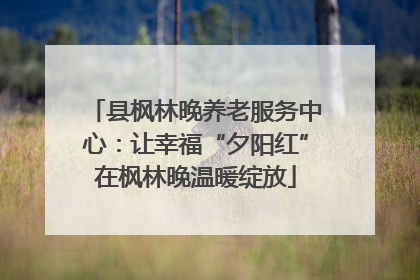 县枫林晚养老服务中心：让幸福“夕阳红”在枫林晚温暖绽放