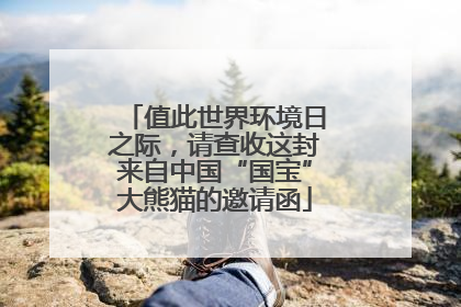 值此世界环境日之际，请查收这封来自中国“国宝”大熊猫的邀请函