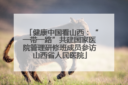 健康中国看山西：“一带一路”共建国家医院管理研修班成员参访山西省人民医院