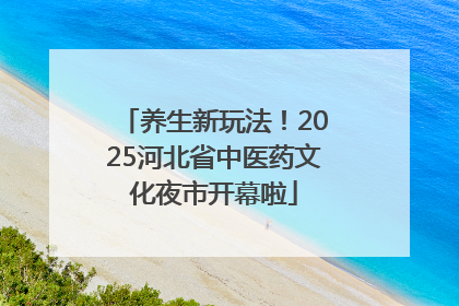 养生新玩法！2025河北省中医药文化夜市开幕啦