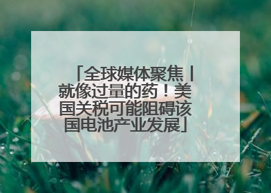 全球媒体聚焦丨就像过量的药！美国关税可能阻碍该国电池产业发展