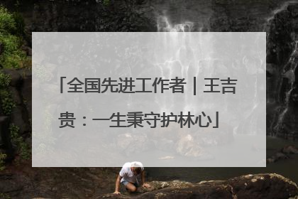 全国先进工作者｜王吉贵：一生秉守护林心