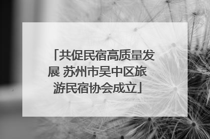 共促民宿高质量发展 苏州市吴中区旅游民宿协会成立