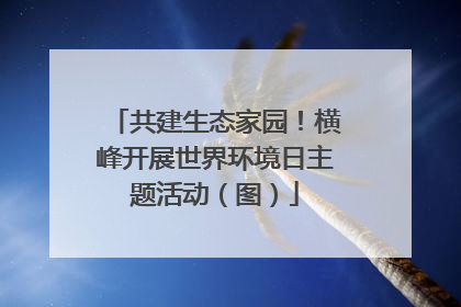 共建生态家园！横峰开展世界环境日主题活动（图）
