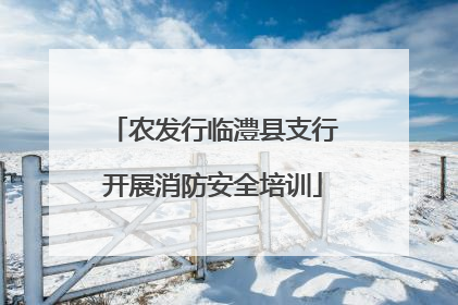 农发行临澧县支行开展消防安全培训