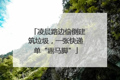 凌晨路边偷倒建筑垃圾，一张快递单“露马脚”