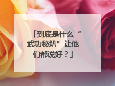 到底是什么“武功秘籍”让他们都说好？