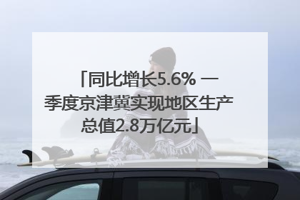 同比增长5.6% 一季度京津冀实现地区生产总值2.8万亿元