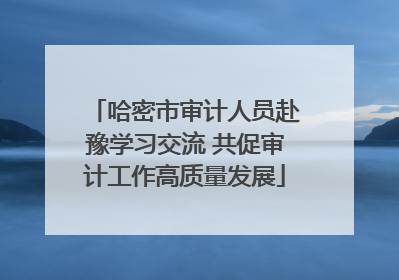 哈密市审计人员赴豫学习交流 共促审计工作高质量发展