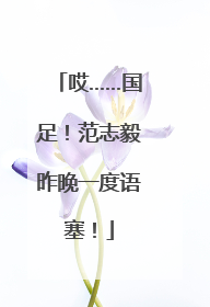 哎……国足！范志毅昨晚一度语塞！