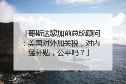 哥斯达黎加前总统顾问：美国对外加关税，对内猛补贴，公平吗？