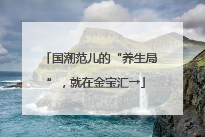 国潮范儿的“养生局”，就在金宝汇→