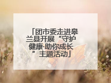 团市委走进皋兰县开展“守护健康·助你成长”主题活动