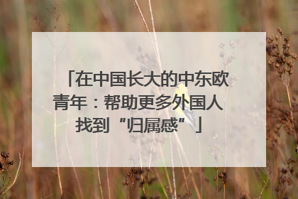 在中国长大的中东欧青年：帮助更多外国人找到“归属感”