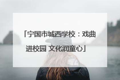 宁国市城西学校：戏曲进校园 文化润童心