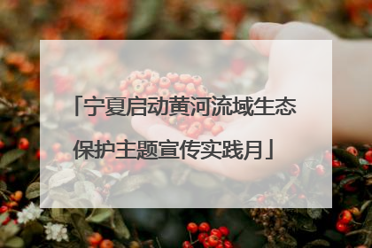 宁夏启动黄河流域生态保护主题宣传实践月