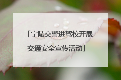 宁陵交警进驾校开展交通安全宣传活动