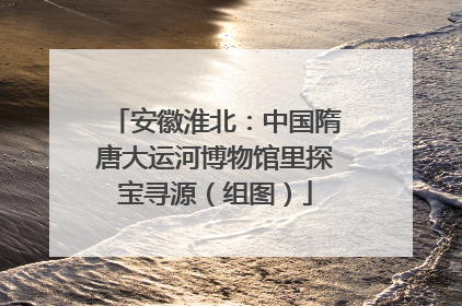 安徽淮北：中国隋唐大运河博物馆里探宝寻源（组图）